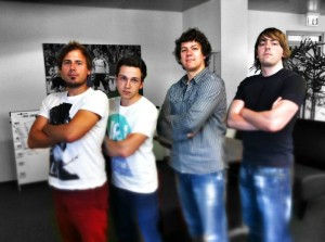 Das DerWesten-Online-Team mit (v.l.) David Nienhaus, Christian Kleber, mir und Dirk Hein.